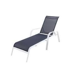 Allen Roth Truxton White Stackable Metal Stationary Chaise Lounge Chair S With Blue Sling Seat Lowes Com Chaise Lounge Chair Pool Lounge Chairs Chaise Lounge