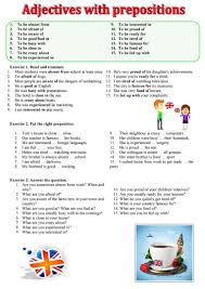 Adjectives With Prepositions Worksheet Free Esl Printable Worksheets Made By Teachers Adjectives Prepositions English Adjectives