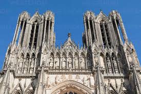 Reims is the most populous city in the department of marne. Frankreich Marne Reims Glockenturme Der Kathedrale Von Reims Stockfoto