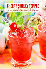 This Cherry Shirley Temple Mocktail Recipe Is An Easy And Refreshing Non Alcoholic Mixed Drink Brunch Drinks Drink Recipes Nonalcoholic Shirley Temple Mocktail