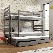 lit superpose tomi 3 couchages disponible en 8 couleurs bunk beds wooden bunk beds bunk bed with trundle