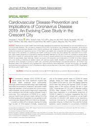 Pdf Cardiovascular Disease Prevention And Implications Of Covid 19 An Evolving Case Study In The Crescent City