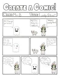 Pop art comic book strip retro background. Cartoon Comic Strip Template With Characters