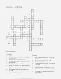 Crossword Puzzles For Chemistry Chemistry Worksheets Chemistry Crossword