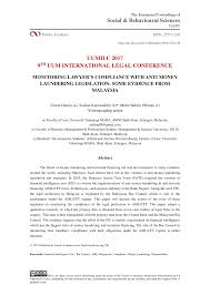 Malaysia is categorised by the us state department as a country/jurisdiction of primary concern in respect of money laundering and financial crimes. Pdf Monitoring Lawyer S Compliance With Anti Money Laundering Legislation Some Evidence From Malaysia