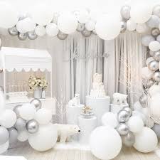 Our window clings, floor decals, blue pennant. Winter Wonderland Party Decorations Novocom Top