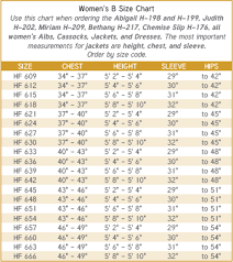 Murphy Robes Size Charts