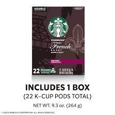 Starbucks 2x (2x caffeine) pods (formerly starbucks plus) have 260 mg per 8 fluid ounce cup. Starbucks French Dark Roast Keurig Coffee Pods 22 Count Box Walmart Com Walmart Com