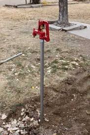 Look at the identification disc located on the handle as shown. Replacing A Leaky Old Yard Hydrant Yard Hydrant Diy Plumbing Hydrant