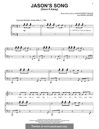 Jason S Song Gave It Away By A Grande Jason Song Sheet Music Sheet Music Notes