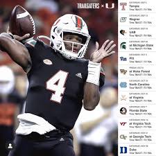 Canes Football 2020 Schedule Released Via Canescorner On Instagram Miamihurricanes