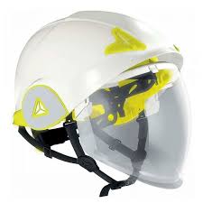 Delta plus designs, manufactures and distributes a full range of personal protective equipment to equip people from head to toe. Howsafe Delta Plus Onyx Dual Shell Helmet With Drop Down Visor
