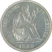 1889 Seated Liberty Dime Value Cointrackers