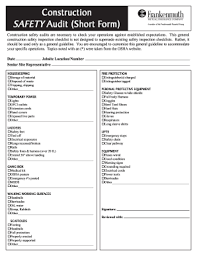 Free download workplace safety inspections forms can be edited and used at the workplace safety inspeciton. Construction Safety Inspection Checklist Template Hse Images Videos Gallery