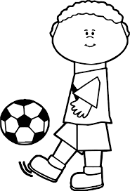 Nice Kids Kick Soccer Ball Playing Football Coloring Page Football Coloring Pages Coloring Pages For Kids Sports Coloring Pages