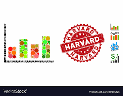 Mosaic Chart Icon With Distress Harvard Seal