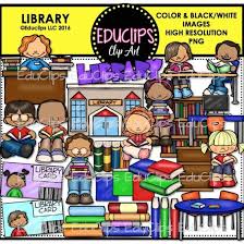 Library Clip Art Bundle Color And B W Edu Clips Art Bundle Book Clip Art Clip Art