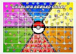Pokemon Personalised Reward Chart Kids School Free Stickers