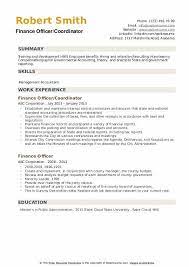 The finance office has overall responsibility for the financial environment within the university and provides a comprehensive range of services to dcu faculties Finance Officer Resume Samples Qwikresume