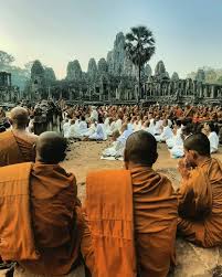 🇰🇭 Buddhism in Cambodia (Khmer: ព្រះពុទ្ធសាសនានៅកម្ពុជា) has existed  since at least the 5th century. In its earliest form it was a type of  Mahāyāna Buddhism. Today, the predominant form of Buddhism in