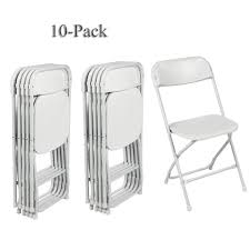 Zimtown 10 Pack Commercial Wedding Quality Stackable Plastic Folding Chairs White Walmart Com In 2020 Plastic Folding Chairs Folding Chair Party Chairs