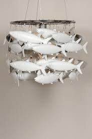 School Of Fish Pendant Lamp Fun Nautical And Very Much A Conversation Piece Fish Lamp Ceramic Fish Pendant Lamp