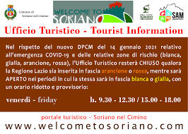 2/2021 e al dpcm 14 gennaio, non contiene ulteriori indicazioni sul punto, limitandosi a ribadire che rimane consentito il rientro presso la propria residenza, domicilio o abitazione e che gli spostamenti a tal fine necessari potranno avvenire verso aree regionali anche di colore arancione o rosso. Comune Di Soriano Nel Cimino Riapertura Ufficio Turistico Museo Civico Archeologico Dell Agro Cimino E Delle Scuderie Di Palazzo Chigi Albani