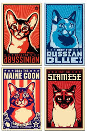 Poster Combining Stamp Style With Political Poster Styles Cat Art Cats Illustration Cat Posters