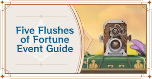 Those pictures can then be exchanged for fortune troves, loot containers that drop primogems, enhancement ore's. Camera Event Guide Five Flushes Of Fortune Photo Event Genshin Impact Game8