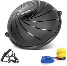 Check spelling or type a new query. Amazon Com Yoga Balance Trainer Exercise Ball With Resistance Bands Half Dome Stability Ball Home Fitness Strength Exercise Workout With Pump Black Sports Outdoors