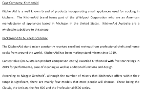case company: kitchenaid kitchenaid is