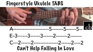 Ukulele I Can T Help Falling In Love With You Can T Help Falling In Love Fingerstyle Ukulele Tutorial With Tabs Youtube Ukulele Tutorial Cant Help Falling In Love Ukulele