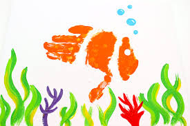 We've done this on mirrors, the window, and on poster board. Easy Fun Handprint Fish Craft For Kids