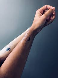 #matching tattoo #simple tattoos #sun and moon #sun and moon tattoo #best friend tattoos #matching friend tattoos #tattoo #colored tattoo. Best Friend Sun And Small Tatoo Image 6245419 On Favim Com