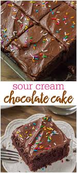 Sour Cream Chocolate Cake Recipe Lil Luna Recipe Sour Cream Desserts Chocolate Cake Recipe Sour Cream Recipes