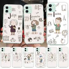 Menggambar mewarnai profesi hakim untuk anak youtube. Hpchcjhm Kartun Lucu Profesi Guru Pelanggan Ponsel Case Capa Untuk Iphone 11 Pro Xs Max 8 7 6 6s Plus X 5s Se 2020 Xr Cover Setengah Dibungkus Kasus Aliexpress