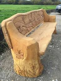 Picture Score For The Power Carving Wooden Couch Wooden Couch Carved Bench Rustic Log Furniture