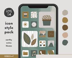 Free png image, svg vector icons for commercial and personal use. Ios 14 Aesthetic Style Pack App Covers Icons Wallpapers Earthy Notes Ponder Trail