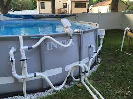 Took ideas from different videos but never found how they connected it to the pump. Intex Fountain Its Tooooo Strong Pool Plumbing Pool Installation Intex Pool