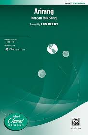 한국에서 가장 유명한 아리랑은 강원도의 '정선 아리랑', 호남 지역의 '진도아리랑' 경상남도 일원의 '밀양아리랑' 등 3가지이다. Arirang Noten Fur Mannerchor