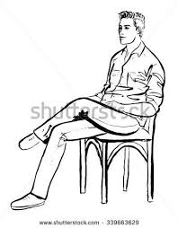 Image Result For How To Draw A Person Sitting Drawings Person Sitting Draw