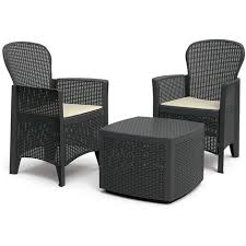 Elle fait partie d'un ensemble plus grand, qu'est celui du salon bali en acier et textilene. Salon De Jardin Resine Tressee Gris 2 Personnes J Mbj245