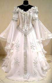 Medieval Wedding Dress Witch Celtic Tudor Renaissance Costume Victorian Gothic Lotr Larp Handfasting Wicca Narnia Pagan Wedding Gown One Shoulder Wedding Dress Victorian Wedding Dress Medieval Wedding Dress Online Wedding Dress