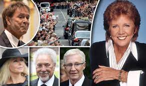 The funeral cortege will depart at 12.15pm, arriving at the church in woolton, liverpool, at about 12.45pm for the 1pm service. Cilla Black S Funeral Paul O Grady Christopher Biggins Cliff Richard Lead Tributes Celebrity News Showbiz Tv Express Co Uk