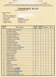 Unesa.ac.id penutup nah itulah sedikit pembahasan tentang pengertian transkrip nilai, kegunaan transkrip nilai, serta contoh transkrip mulai dari sma, smk, dan perguruan tinggi. Pengurusan Ijazah Sarjana Ekonomi Se Paling Cepat Aman Dan Terpercaya Terdaftar Di Kampus Dan Di Kopertis Wilayah Ix Makassar Pengurusan Ijazah Sarjana Ekonomi Se Di Makassar