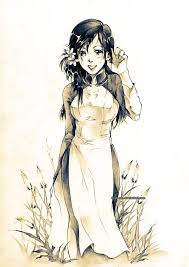 Ao Dai By Claparo Sans On Deviantart Deviantart Drawings Anime Kimono Ao Dai