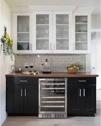 Includes all cabinets pictured, butcher block countertop, sink and faucet! Wine Bar With Black Cabinets And Butcher Block Counter Top Kitchen Remodel Small Kitchen Interior Interior Design Kitchen