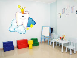 Cik1521 Full Color Wall Decal Tooth Smile Pediatric Dentist Dental Surgery Clinic Hospital Dental Office Decor Dental Clinic Pediatric Dental