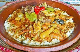 Remove from heat and let stand, covered, for 5 minutes. Moroccan Couscous Served In The Ceramic Dish The Traditional Stock Photo Picture And Royalty Free Image Image 11535895