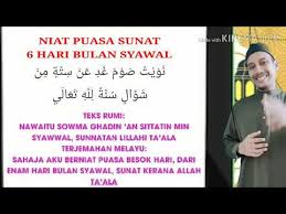 Imam ramli rahimahullahu taala menjawab: Niat Puasa Enam Rumi